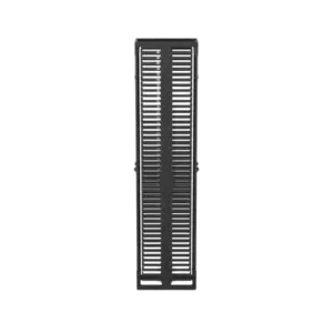 Organizador Vertical PatchRunner™, Doble (Frontal y Posterior), Para Rack Abierto de 45 Unidades, 10in de Ancho, Color Negro
