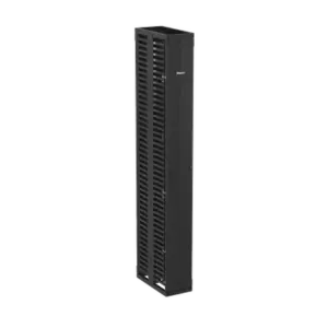 Organizador Vertical PatchRunner™, Doble (Frontal y Posterior), Para Rack Abierto de 45 Unidades, 10in de Ancho, Color Negro