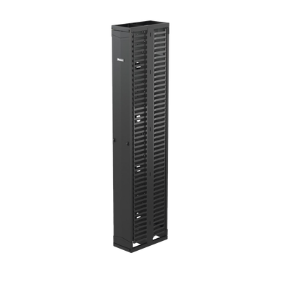 Organizador Vertical PatchRunner™, Doble (Frontal y Posterior), Para Rack Abierto de 45 Unidades, 10in de Ancho, Color Negro - imagen 1