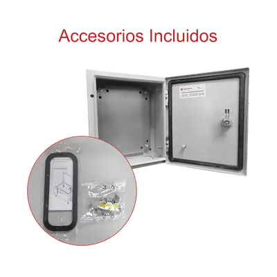 Gabinete IP66 | Acero | 400x400x200mm | Pared | Con puerta - imagen 6