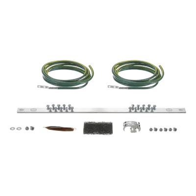 Kit de Puesta a Tierra con dos Jumpers 6 AWG y Barra de Conexiones de 20 Orificios, para Rack de 19in - imagen 1
