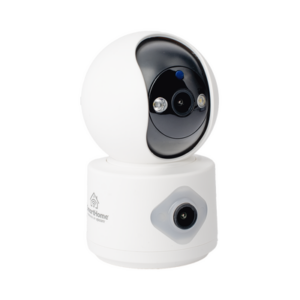Camara doble lente 3mp| Wifi| autoseguimiento| Detección de movimiento| audio de 2 vias| almacenamiento hasta 128GB