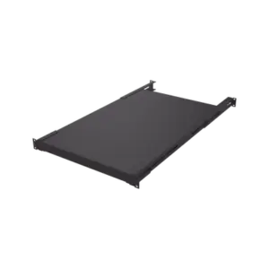 Charola Rackeable de profundidad ajustable para Soportar Equipos en Rack de 19 in, Doble Fijación, Color Negro, 3U