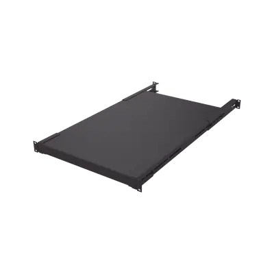 Charola Rackeable de profundidad ajustable para Soportar Equipos en Rack de 19 in, Doble Fijación, Color Negro, 3U - imagen 1