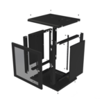 Gabinete Genérico 12U | 600mm | Pared | Con puerta miniatura 8