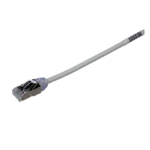 Patch Cord Cat6A, Diametro Reducido 28 AWG, Blindado S/FTP, CM/LS0H, 20 cm (7.87 Pulgadas), Color Gris