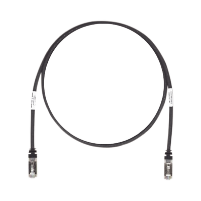 Patch Cord Cat6A, Blindado S/FTP, CM/LS0H, 2.13 Metros (7 Pies), Color Negro - imagen 1