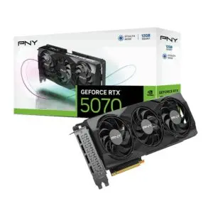 Triple Fan OC | GeForce RTX 5070 | 12GB GDDR7 — Tarjeta de Video PNY: PCIe 5.0 x16 | HDMI + 3x DisplayPort