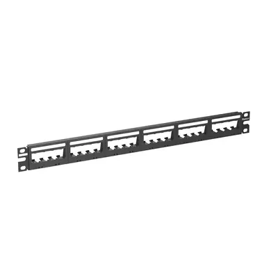 Panel de Parcheo Modular Mini-Com (Sin Conectores), Ultimate IDÆ, Plano, Sin Blindaje, Con Etiqueta y Cubierta, de 24 Puertos, 1UR - imagen 2