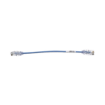 Cable de Parcheo TX6, UTP Cat6, Diámetro Reducido (28AWG), Color Azul, 20 cm (7.87 pulgadas) miniatura 2