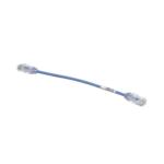 Cable de Parcheo TX6, UTP Cat6, Diámetro Reducido (28AWG), Color Azul, 20 cm (7.87 pulgadas) miniatura 3