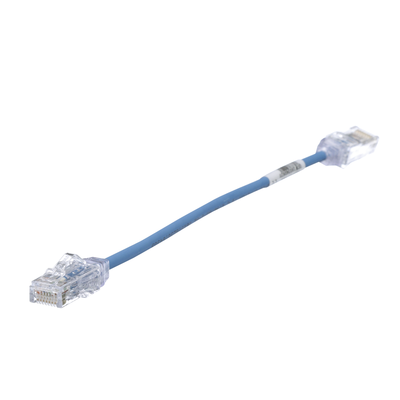 Cable de Parcheo TX6, UTP Cat6, Diámetro Reducido (28AWG), Color Azul, 20 cm (7.87 pulgadas) - imagen 1