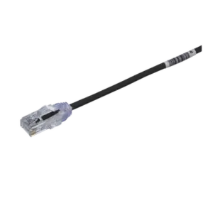 Cable de Parcheo TX6, UTP Cat6, Diámetro Reducido (28AWG), Color Negro, 0.5 Metros (1.64 Pies)