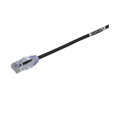 Cable de Parcheo TX6, UTP Cat6, Diámetro Reducido (28AWG), Color Negro, 0.5 Metros (1.64 Pies) - imagen 1