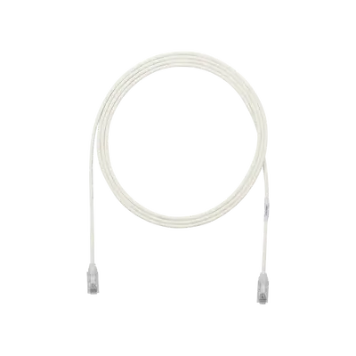 Cable de Parcheo TX6, UTP Cat6, Diámetro Reducido (28AWG), Color Blanco Mate, 0.30 Metros (1 Pie) - imagen 1