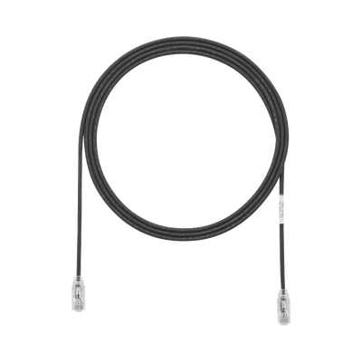 Cable de Parcheo TX6, UTP Cat6, Diámetro Reducido (28AWG), Color Negro, 3.05 Metros (10 Pies) - imagen 1