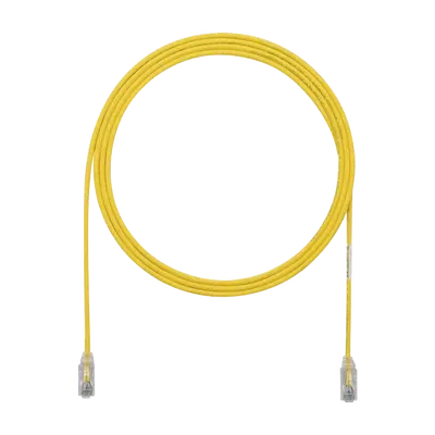 Cable de Parcheo TX6, UTP Cat6, Diámetro Reducido (28AWG), Color Amarillo, 3.05 Metros (10 Pies) - imagen 1