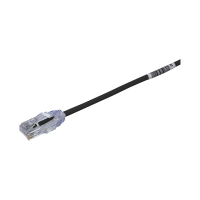 Cable de Parcheo TX6, UTP Cat6, Diámetro Reducido (28AWG), Color Negro, 0.3 Metros (1 Pie) - imagen 1