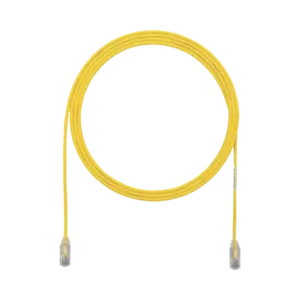 Cable de Parcheo TX6, UTP Cat6, Diámetro Reducido (28AWG), Color Amarillo, 0.3 Metros (1 Pie)