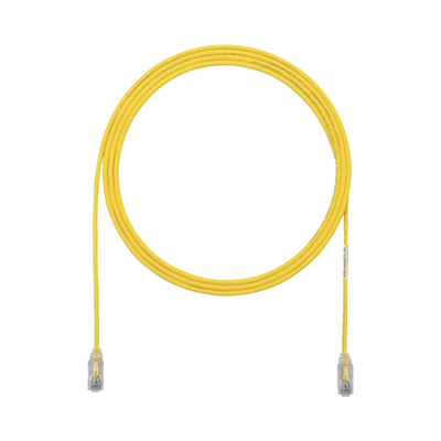 Cable de Parcheo TX6, UTP Cat6, Diámetro Reducido (28AWG), Color Amarillo, 0.3 Metros (1 Pie) - imagen 1