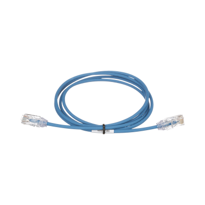 Cable de Parcheo TX6, UTP Cat6, Diámetro Reducido (28AWG), Color Azul, 0.91 metros (3 pies) - imagen 1