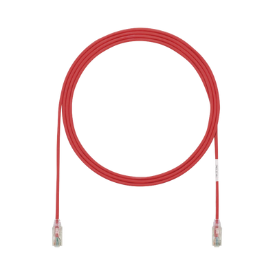 Cable de Parcheo TX6, UTP Cat6, Diámetro Reducido (28AWG), Color Rojo, 0.91 Metros (3 Pies) - imagen 1