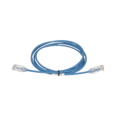 Cable de Parcheo TX6, UTP Cat6, Diámetro Reducido (28AWG), Color Azul, 1.52 Metros (5 Pies) - imagen 1