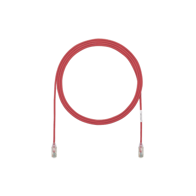 Cable de Parcheo TX6, UTP Cat6, Diámetro Reducido (28AWG), Color Rojo, 1.52 Metros (5 Pies) - imagen 1