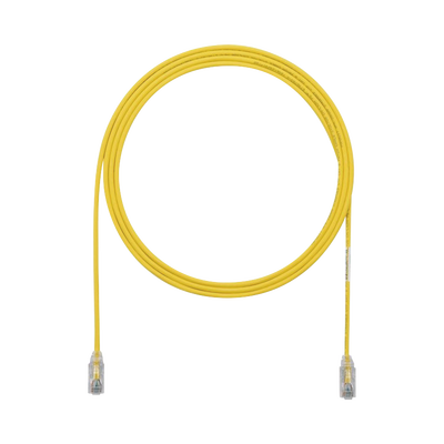 Cable de Parcheo TX6, UTP Cat6, Diámetro Reducido (28AWG), Color Amarillo, 1.52 Metros (5 Pies) - imagen 1