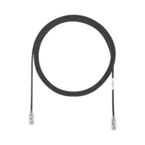 Cable de Parcheo TX6, UTP Cat6, Diámetro Reducido (28AWG), Color Negro, 2.13 Metros (7 Pies)