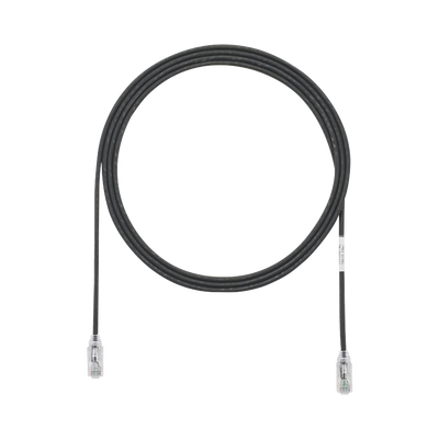 Cable de Parcheo TX6, UTP Cat6, Diámetro Reducido (28AWG), Color Negro, 2.13 Metros (7 Pies) - imagen 1