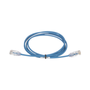 Cable de Parcheo TX6, UTP Cat6, Diámetro Reducido (28AWG), Color Azul, 2.13 Metros (7 Pies)