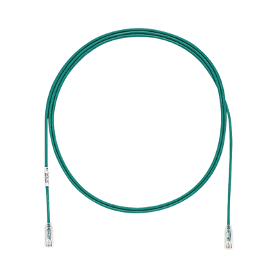 Cable de Parcheo TX6, UTP Cat6, Diámetro Reducido (28AWG), Color Verde, 2.13 Metros (7 Pies) - imagen 1