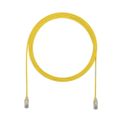 Cable de Parcheo TX6, UTP Cat6, Diámetro Reducido (28AWG), Color Amarillo, 2.13 Metros (7 Pies) - imagen 1