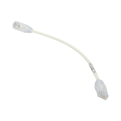 Cable de Parcheo TX6, UTP Cat6, Diámetro Reducido (28AWG), Color Blanco, 20.32 cm (8 Pulgadas) - imagen 3