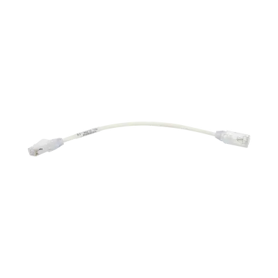 Cable de Parcheo TX6, UTP Cat6, Diámetro Reducido (28AWG), Color Blanco, 20.32 cm (8 Pulgadas) - imagen 1