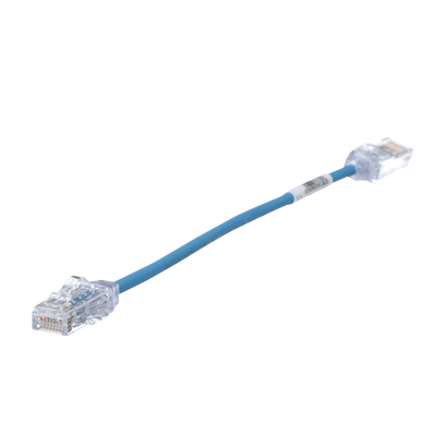 Cable de Parcheo TX6, UTP Cat6, Diámetro Reducido (28AWG), Color Azul, 20.2 cm (8 Pulgadas) - imagen 1