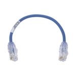 Cable de Parcheo UTP Cat6A, CM/LSZH, Diámetro Reducido (28AWG), Color Azul, 0.3 Metros (1 Pie) miniatura 1