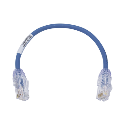 Cable de Parcheo UTP Cat6A, CM/LSZH, Diámetro Reducido (28AWG), Color Azul, 0.3 Metros (1 Pie) - imagen 1