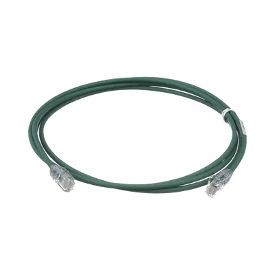 Cable de Parcheo UTP Cat6A, CM/LSZH, Diámetro Reducido (28AWG), Color Verde, 0.91 Metros (3 Pies) - imagen 1