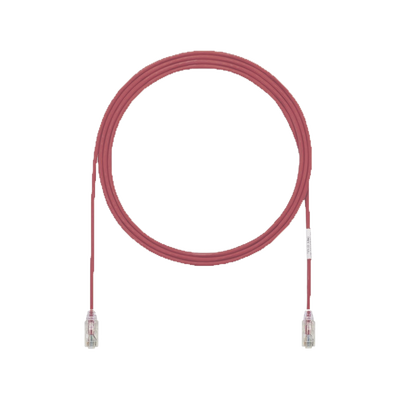 Cable de Parcheo UTP Cat6A, CM/LSZH, Diámetro Reducido (28AWG), Color Rojo, 0.91 Metros (3 Pies) - imagen 1