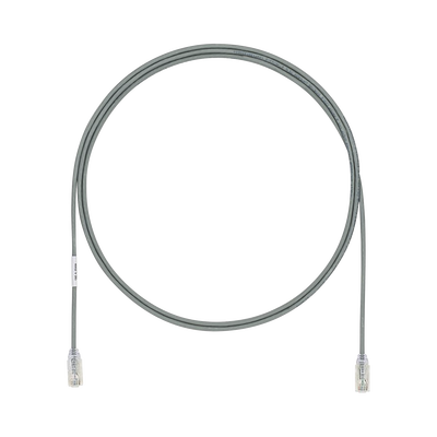 Cable de Parcheo UTP Cat6A, CM/LSZH, Diámetro Reducido (28AWG), Color Gris, 2.13 Metros (7 Pies) - imagen 1