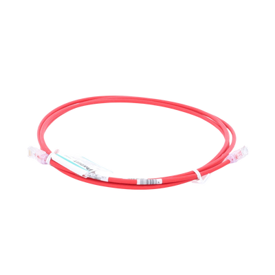 Cable de Parcheo UTP Cat6A, CM/LSZH, Diámetro Reducido (28AWG), Color Rojo, 2.13 Metros (7 Pies) - imagen 4