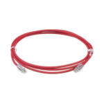 Cable de Parcheo UTP Cat6A, CM/LSZH, Diámetro Reducido (28AWG), Color Rojo, 2.13 Metros (7 Pies) miniatura 2