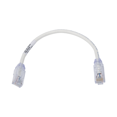 Cable de Parcheo UTP, Cat6A, Diámetro Reducido (28 AWG), CM/LSZH, Color Blanco Mate, 20.3 cm (8 Pulgadas) - imagen 1