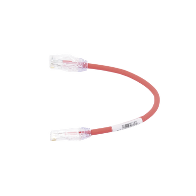 Cable de Parcheo UTP, Cat6A, Diámetro Reducido (28 AWG), CM/LSZH, Color Rojo, 20.3 cm (8 Pulgadas) - imagen 4