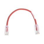 Cable de Parcheo UTP, Cat6A, Diámetro Reducido (28 AWG), CM/LSZH, Color Rojo, 20.3 cm (8 Pulgadas) miniatura 1