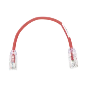 Cable de Parcheo UTP, Cat6A, Diámetro Reducido (28 AWG), CM/LSZH, Color Rojo, 20.3 cm (8 Pulgadas)