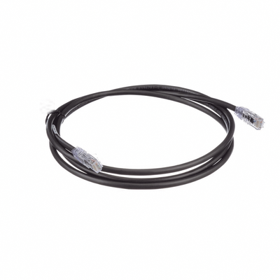 Cable de Parcheo UTP, Cat6A, 24 AWG, CM, Color Negro, 2.13 Metros (7 Pies) - imagen 2