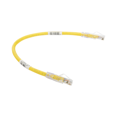 Cable de Parcheo TX6, UTP Cat6, 24 AWG, CM, Color Amarillo, 0.3 Metros (1 Pie) - imagen 2